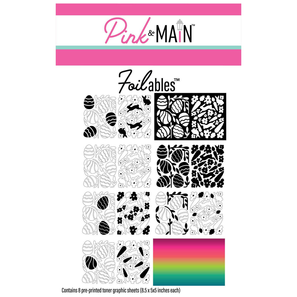 Pink and Main Bunny Hop Set 2 Foilables Sheets pmf285