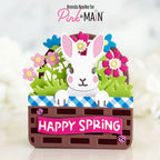 Pink and Main Bunny In The Basket Add On Dies pnm832 pink flowers