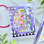 Pink and Main Bunny Trail Foilables Panels pmf295 bunnies
