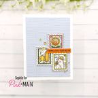 Pink and Main Burlap Embossing Folder pmt103 friend