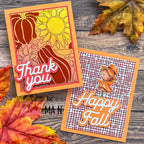 Pink and Main Burlap Foilable Panels pmf347 happy fall