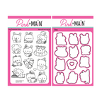 Pink and Main Calendar Cuties Clear Stamp and Die Set