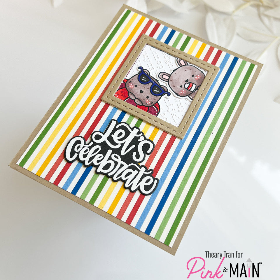 Pink and Main Calendar Cuties Clear Stamp and Die Set celebrate