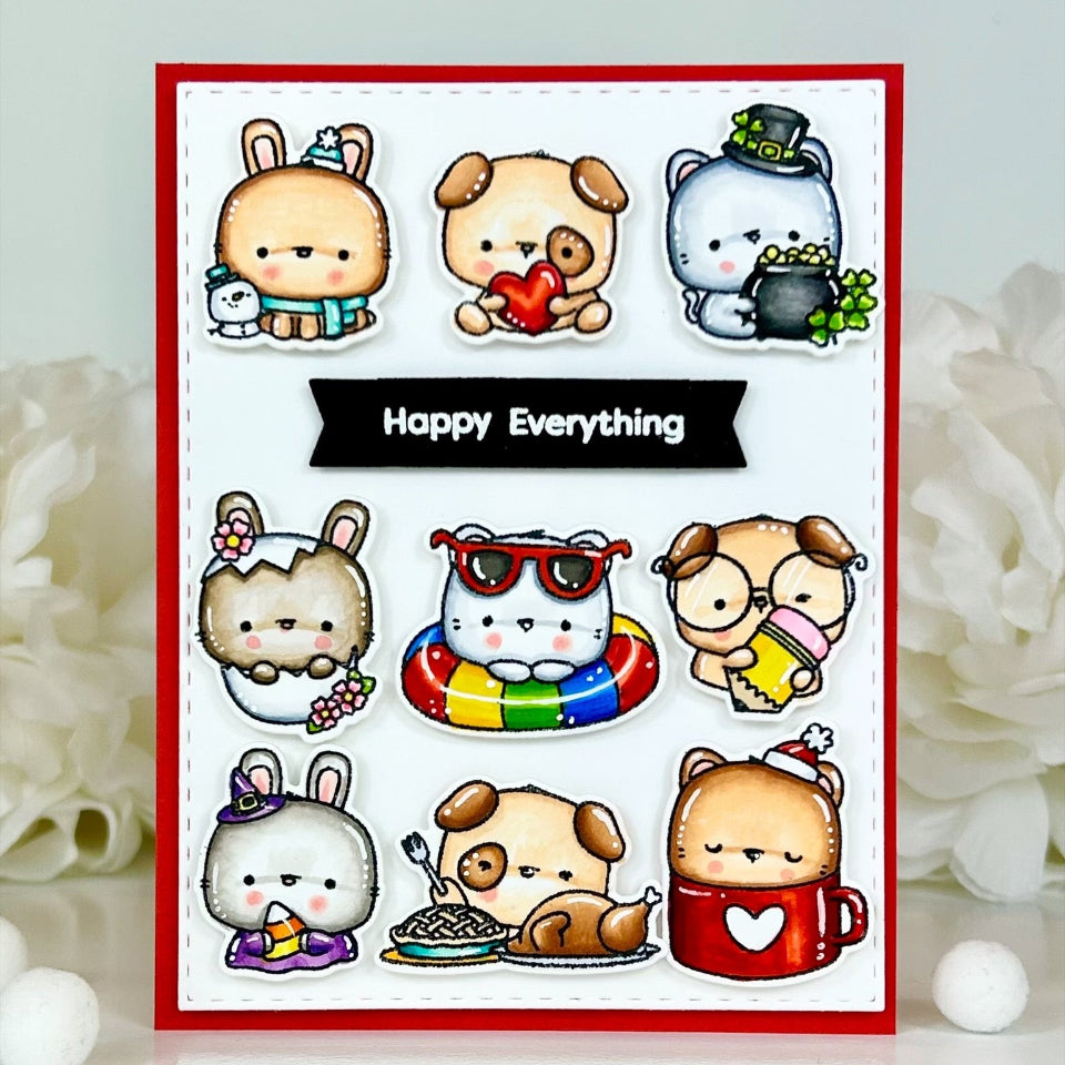 Pink and Main Calendar Cuties Dies pnm769 happy everything