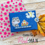Pink and Main Campy Raccoons Clear Stamp and Die Set love you