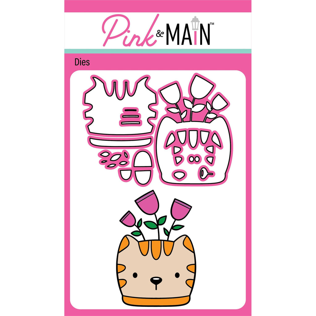 Pink and Main Cat Planter Dies pnm723