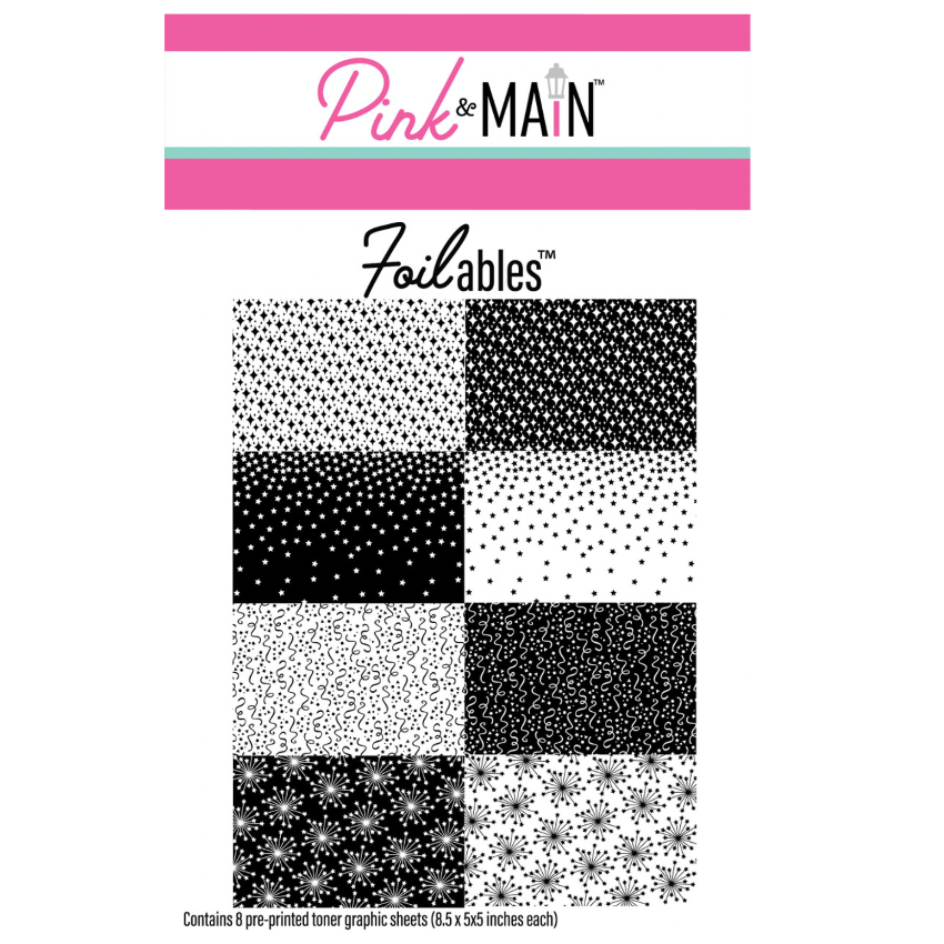 Pink and Main Celebration Backgrounds Foilables Sheets pmf391
