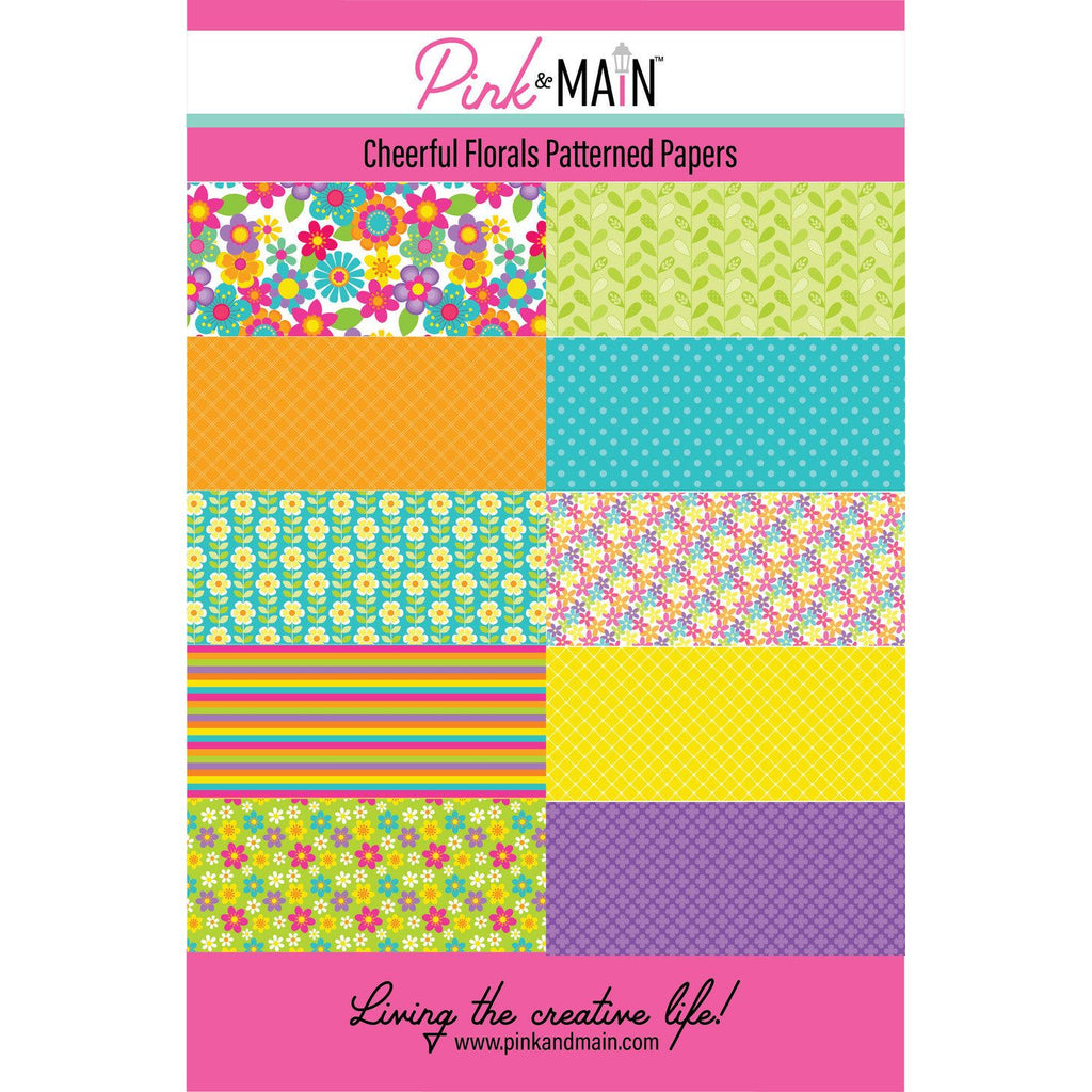 Pink and Main Cheerful Florals 8.5 x 5 inch Paper Pack pmp163
