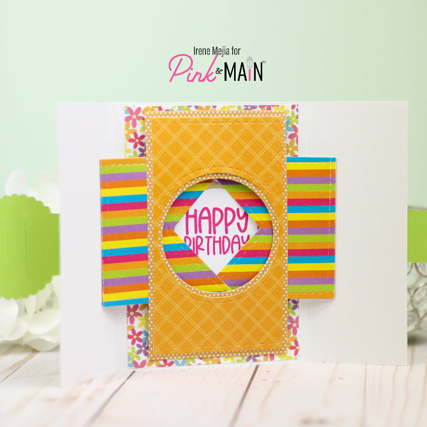 Pink and Main Cheerful Florals 8.5 x 5 inch Paper Pack pmp163 happy birthday