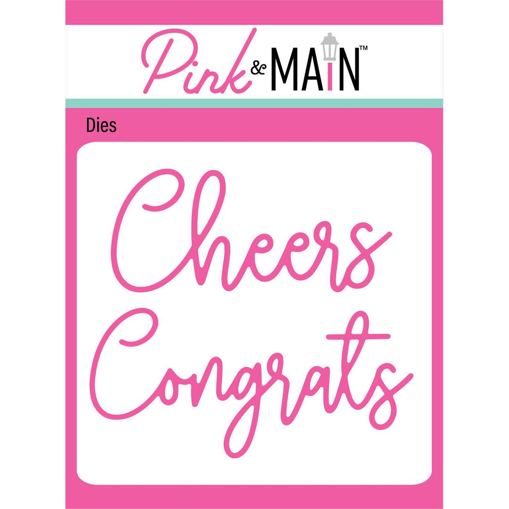 Pink and Main Cheers Word Dies pnm699