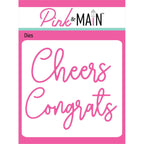 Pink and Main Cheers Word Dies pnm699