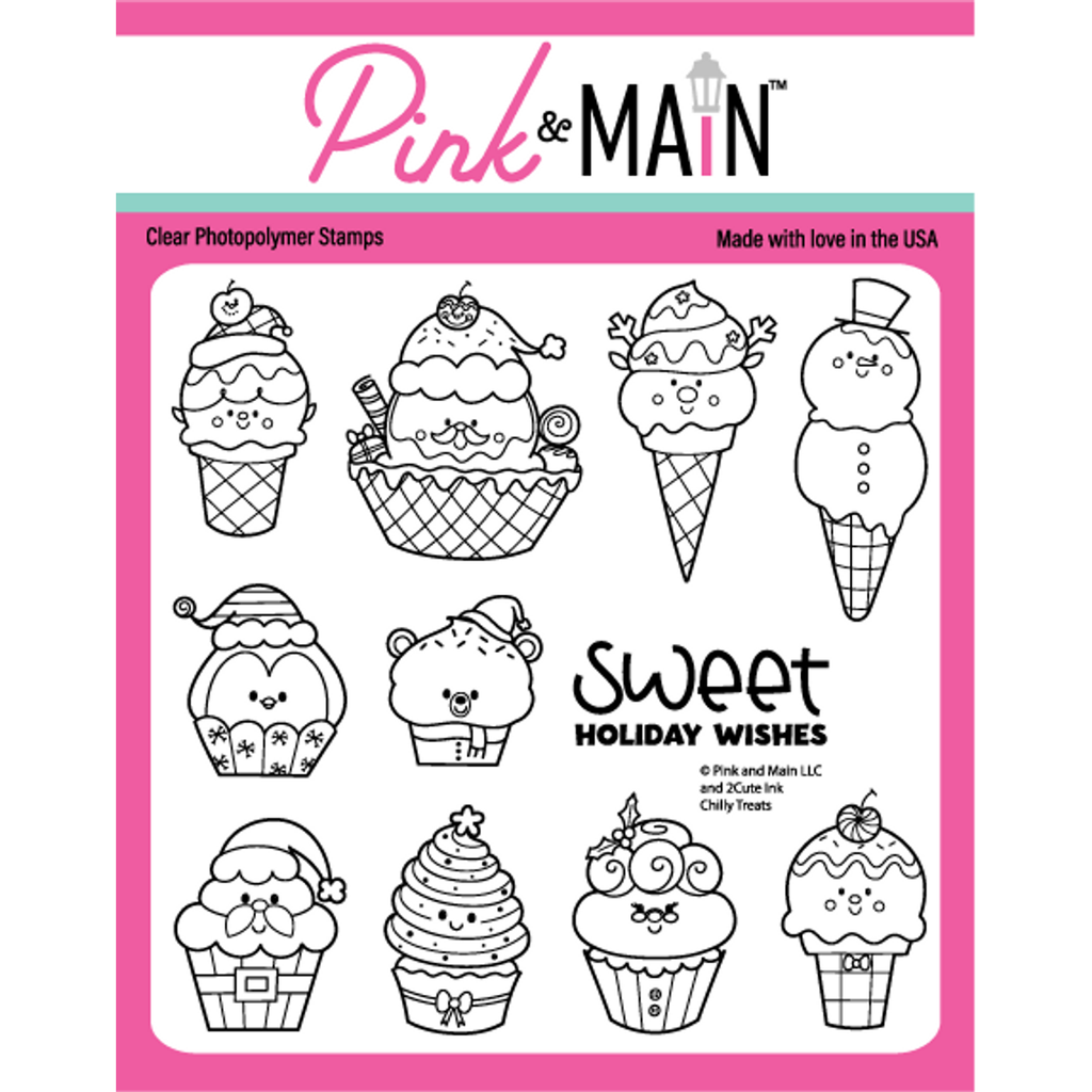 Pink and Main Chilly Treats Clear Stamps pm0731