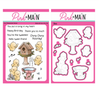 Pink and Main Chirp Chirp Hooray Clear Stamp and Die Set