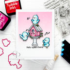 Pink and Main Chirp Chirp Hooray Clear Stamps pm0854 red birdhouse | color-code:ALT01