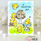 Pink and Main Chirp Chirp Hooray Dies pnm838 blue skies