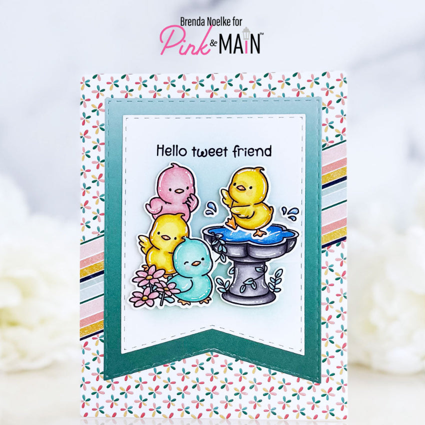 Pink and Main Chirp Chirp Hooray Dies pnm838 colorful birds