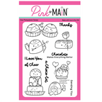 Pink and Main Chocolate Love Clear Stamp and Die Set image 1
