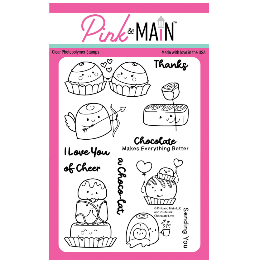 Pink and Main Chocolate Love Clear Stamps pm0838