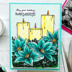 Pink and Main Christmas Candles Clear Stamp and Die Set holidays