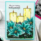 Pink and Main Christmas Candles Clear Stamps pm0823 holidays