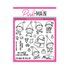Pink and Main Christmas Elves Clear Stamp and Die Set image 
