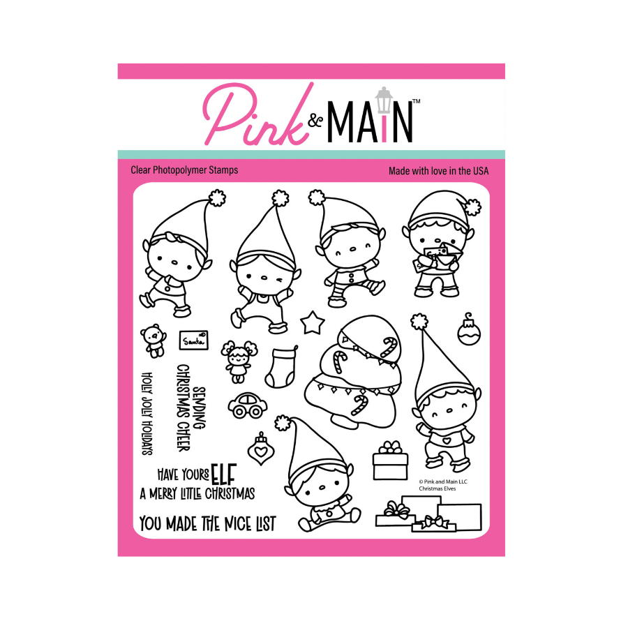 Pink and Main Christmas Elves Clear Stamps pm0818