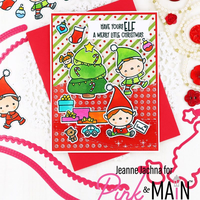 Pink and Main Christmas Elves Dies pnm788 presents