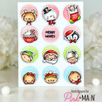 Pink and Main Christmas Littles Dies pnm916 merry wishes card