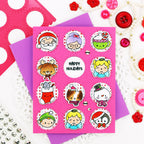 Pink and Main Christmas Littles Dies pnm916 pink happy holidays card