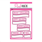 Pink and Main Christmas Sentiment Strip Dies pnm796