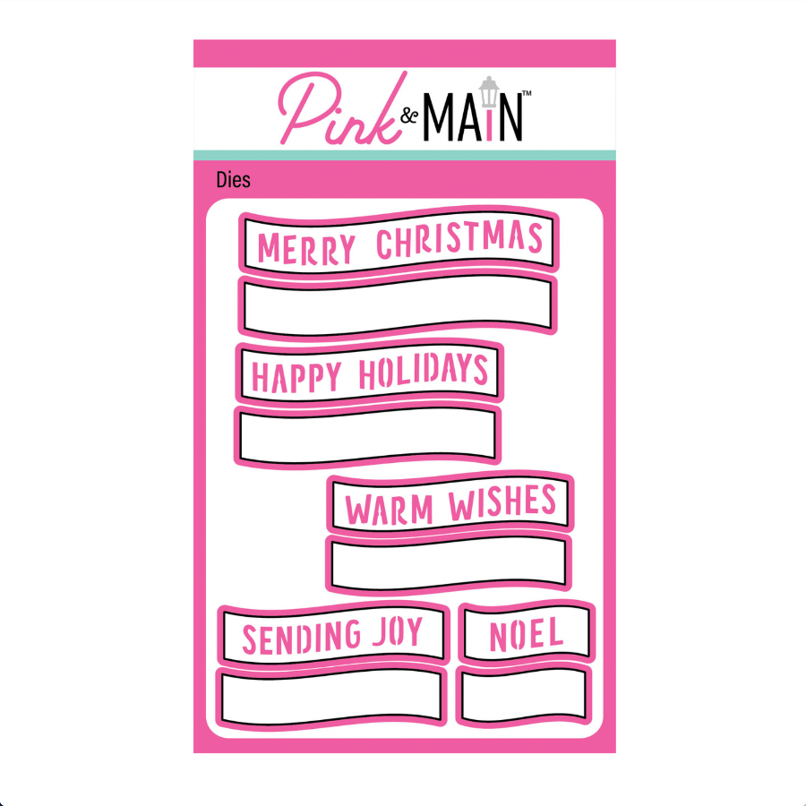 Pink and Main Christmas Sentiment Strip Dies pnm796