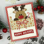 Pink and Main Christmas Sentiment Strip Dies pnm796 reindeer