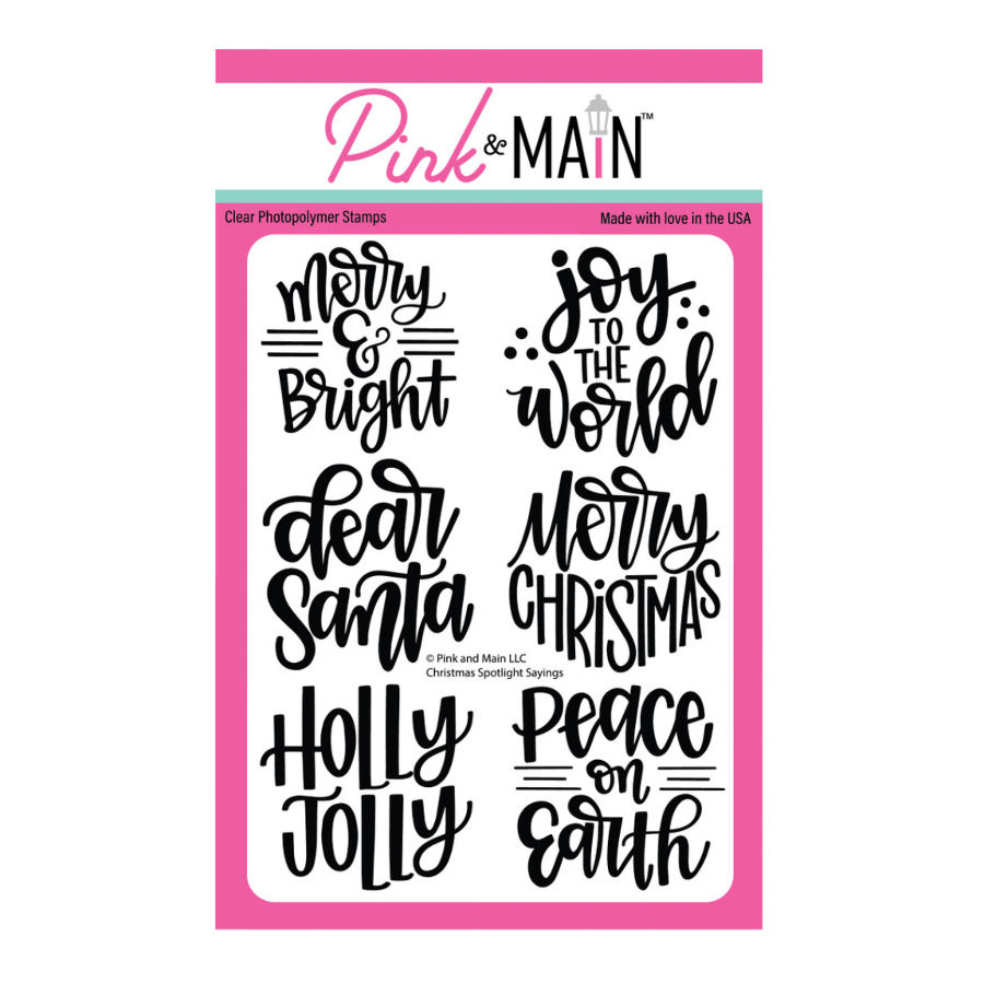Pink and Main Christmas Spotlight Sayings Clear Stamps pm0819