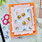 Pink and Main Chubby Bees Foilables Panels pmf340 orange