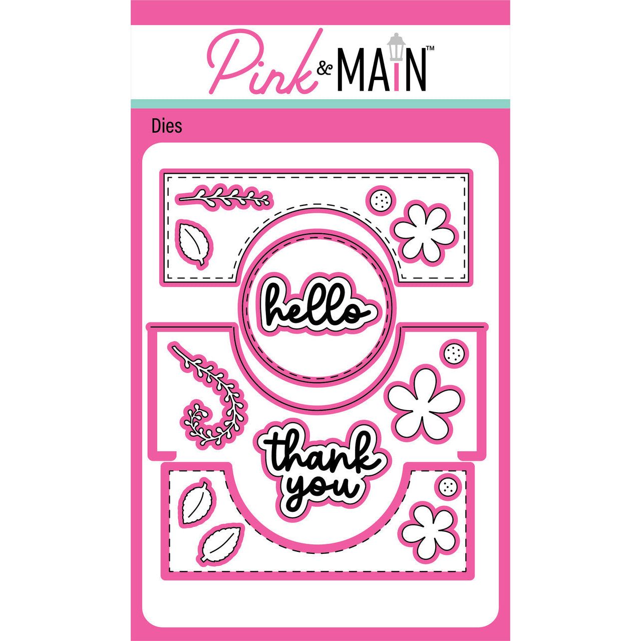Pink and Main Circle Flip Card Dies pnm718