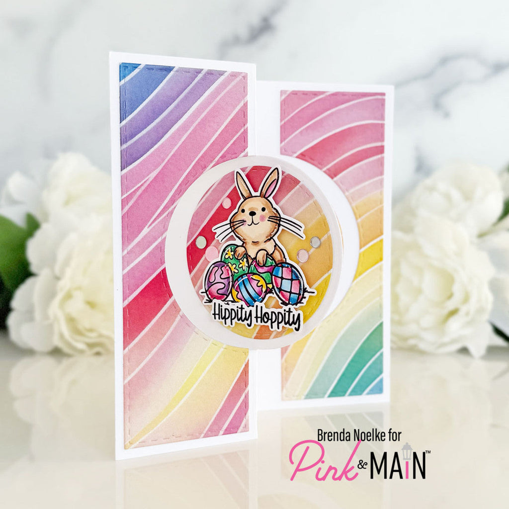 Pink and Main Circle Flip Card Dies pnm718 easter eggs