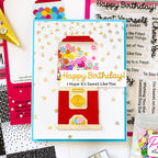 Pink and Main Circles Silver Cheerfoil Roll pmf364 happy birthday