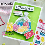 Pink and Main Circles Silver Cheerfoil Roll pmf364 love you