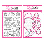 Pink and Main Cocoa and Cookies Clear Stamp and Die Set