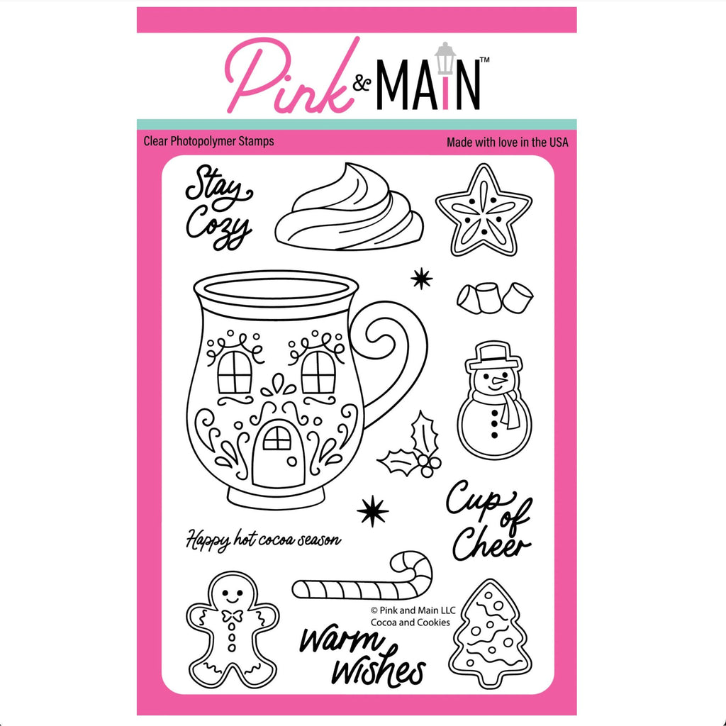 Pink and Main Cocoa and Cookies Clear Stamps pm0918