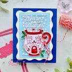 Pink and Main Cocoa and Cookies Dies pnm921 warm wishes card