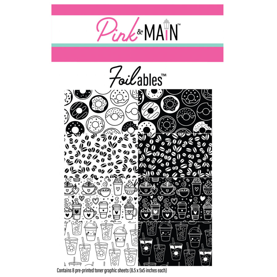 Pink and Main Coffee and Donuts Foilables Sheets pmf377