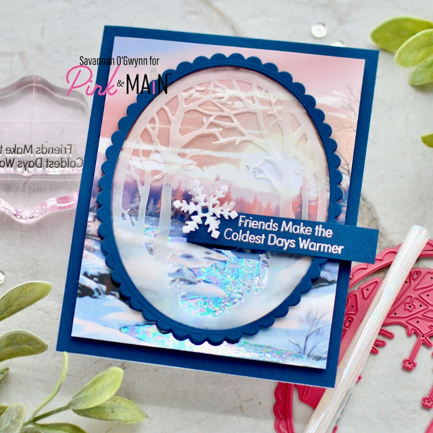 Pink and Main Coldest Days Clear Stamps pm0827 snowflake