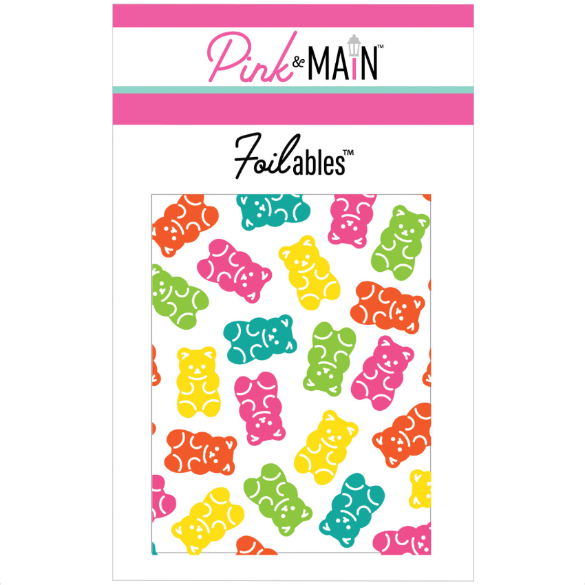 Pink and Main Colored Gummy Bears Foilables Panels pmf395