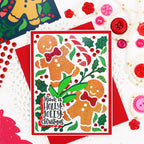 Pink and Main Colorful Colorful Gingerbread Foilables Sheets pmf431 have a holly jolly christmas card