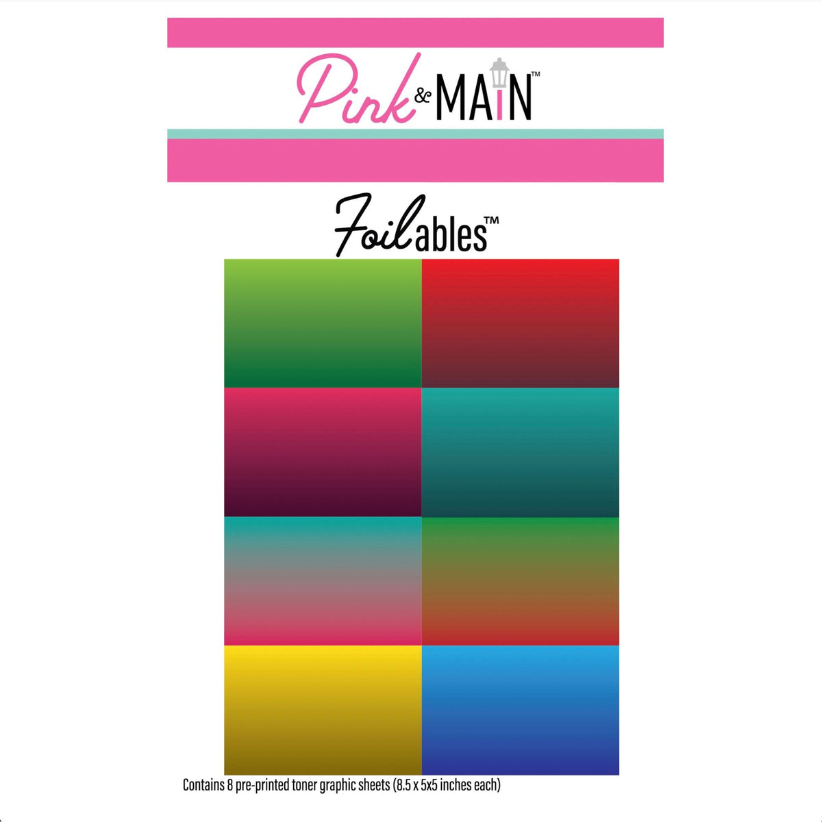 Pink and Main Colorful Holiday Ombre Foilables Sheets pmf432