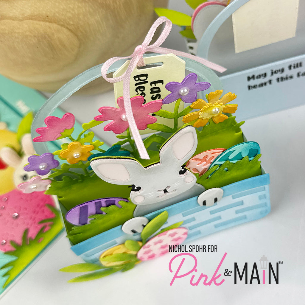 Pink and Main Coloring Eggs Clear Stamps pm0847 sweet bunny design | color-code:ALT01