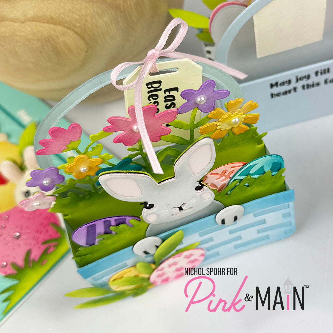 Pink and Main Coloring Eggs Clear Stamps pm0847 sweet bunny design | color-code:ALT01