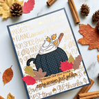 Pink and Main Comfy and Cozy Dies pnm902 pumpkin mug card