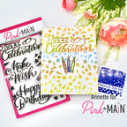 Pink and Main Confetti Stencil PMS102 candles
